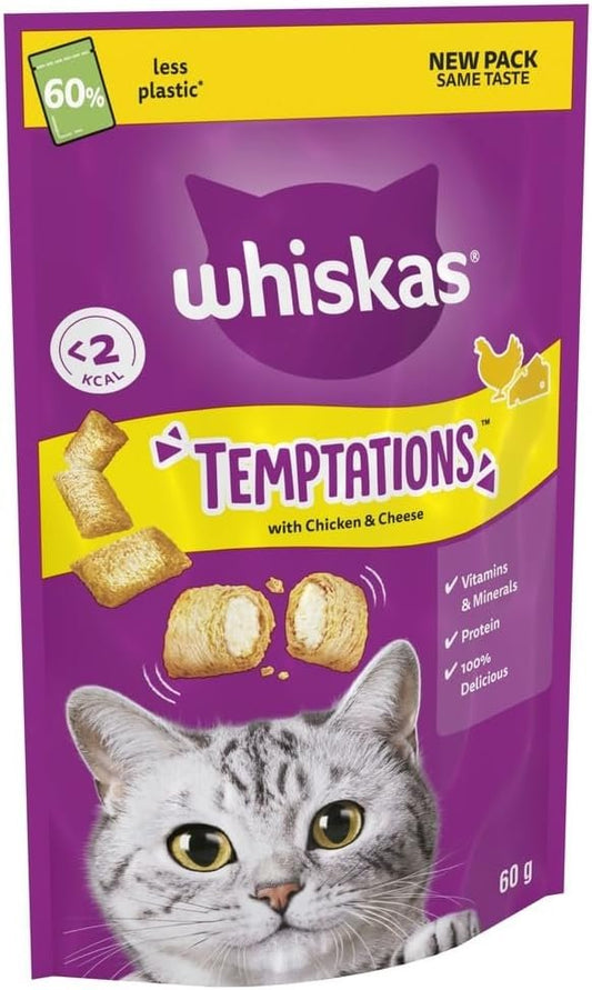 Whiskas Temptations Chicken & Cheese 6 x 60g