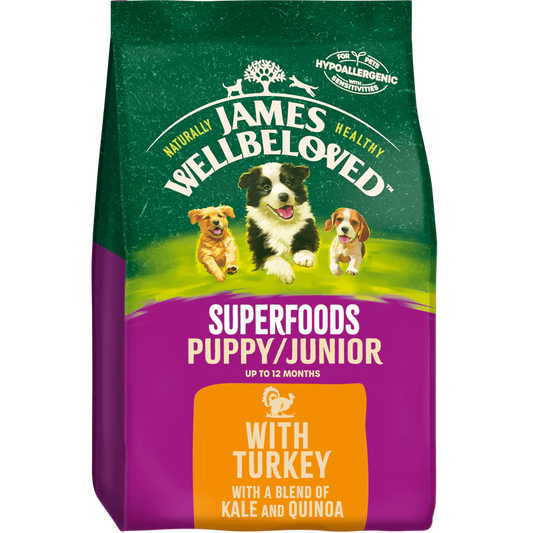 James Wellbeloved Superfoods Puppy & Junior Turkey With Kale & Quinoa