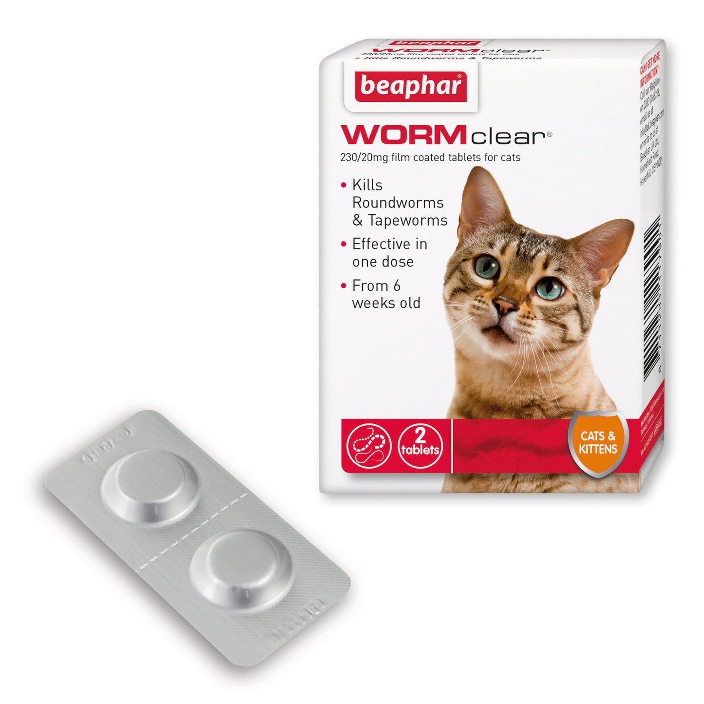 Beaphar WORMclear Worming Tablets for Cats 2 tablets