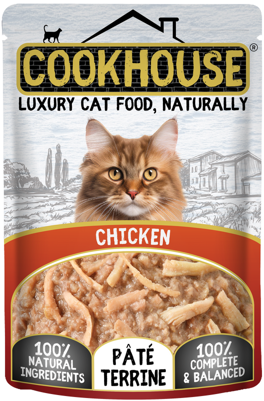 COOKHOUSE Luxury Cat Pouch Terrines Chicken 18 x 70g