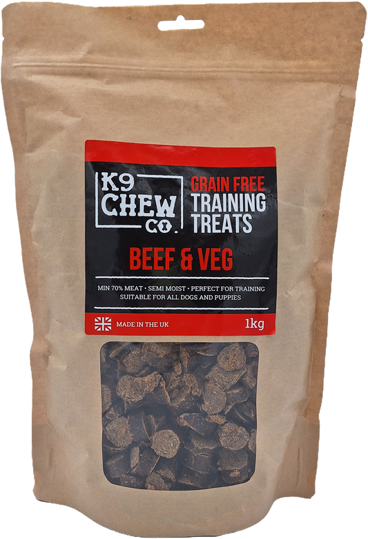 K9 Chew Co. Beef & Veg Training Treats 1kg