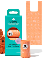 Adios Zero Plastic Poo Bags Pink Handled Bags