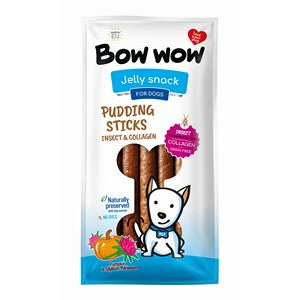 Bow Wow Pudding Stick Insect and Collagen Bacon Flavour 6 x 170g