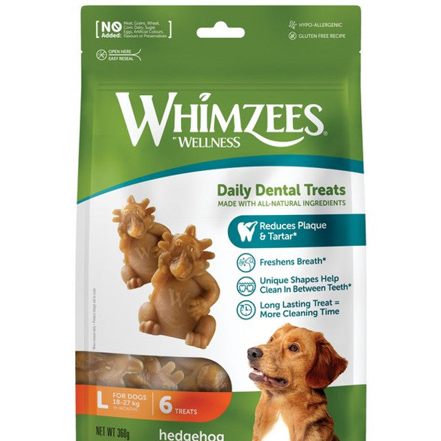 Whimzees by Wellness Daily Dental Hedgehog Large