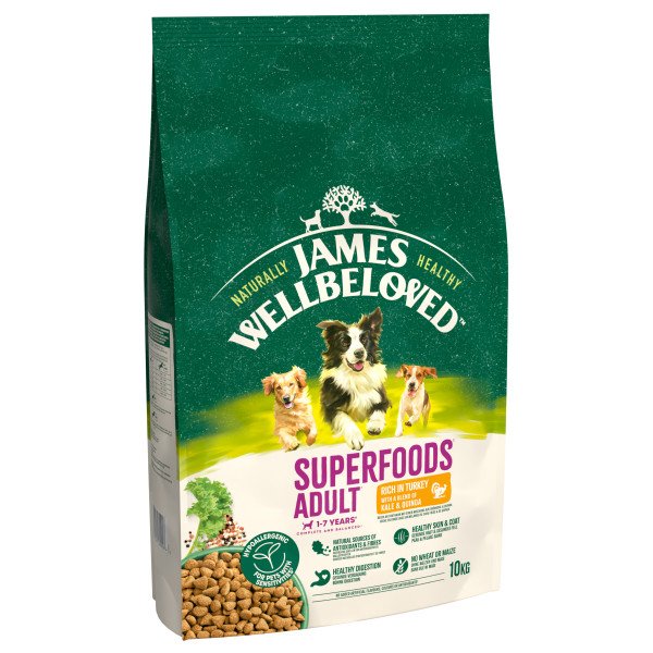 James Wellbeloved Superfoods Puppy & Junior Turkey With Kale & Quinoa 1.5kg