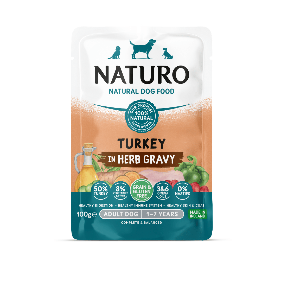 Naturo Adult Mini Pouch - Turkey with Rice & Veg 150g x 8