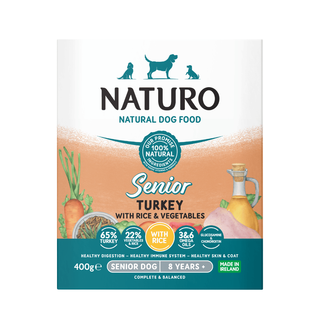 Naturo Tray Senior Dog Turkey Rice & Veg 7 x 400g