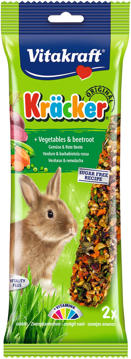 Vitakraft Kracker Rabbit Vegetable & Beetroot - Pack of 2