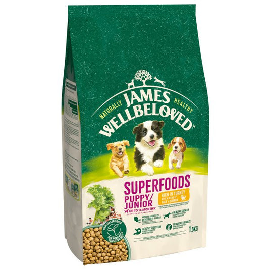 James Wellbeloved Adult Dog Superfoods Turkey Kale & Quinoa 1.5kg
