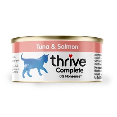 Thrive Cat Cans - 100% Complete Tuna & Salmon 75g x 12