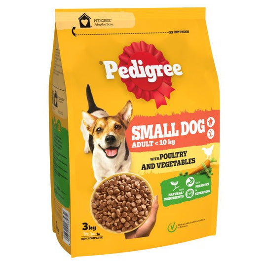 Pedigree Adult Small Dog Poultry & Veg 3kg