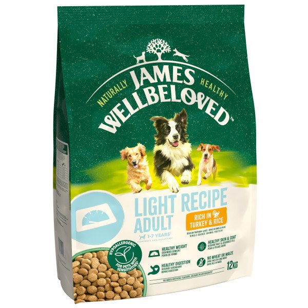 James Wellbeloved Lamb & Rice Light Kibble 12.5kg