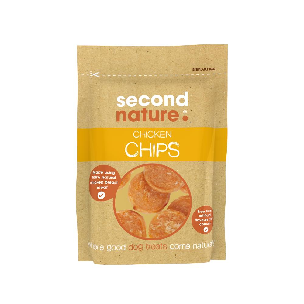 Second Nature Chicken Chips Dog Treats 100g