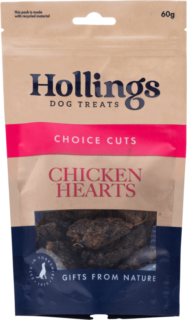 Hollings Natural Chicken Hearts 60g