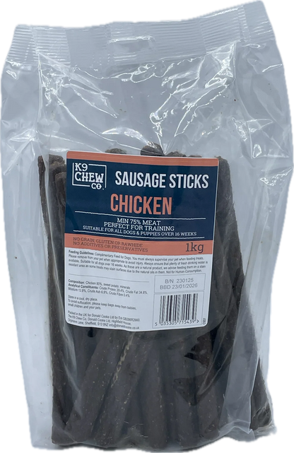 K9 Chew Co. Chicken Sausage Sticks 1kg