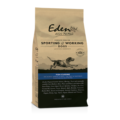 Eden 80/20 Fish Cuisine Sporting & Working Dog Food 15kg Small Kibble