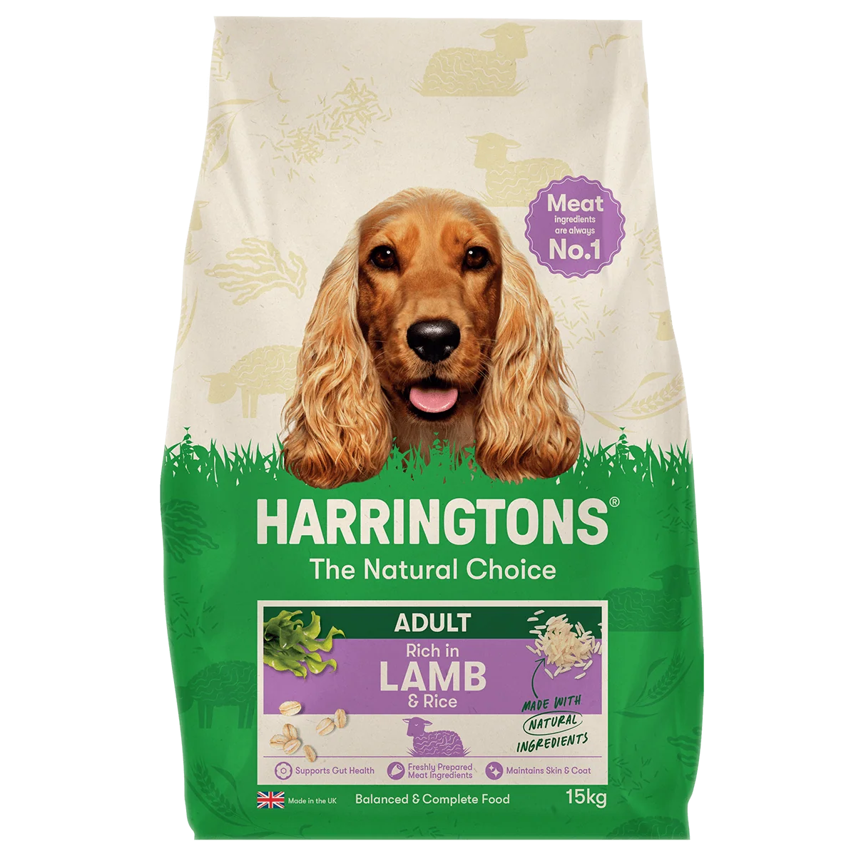 Harringtons Dry Adult Dog Food Rich in Lamb & Rice 15kg - Free P&P