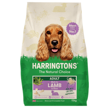 Harringtons Dry Adult Dog Food Rich in Lamb & Rice 15kg - Free P&P