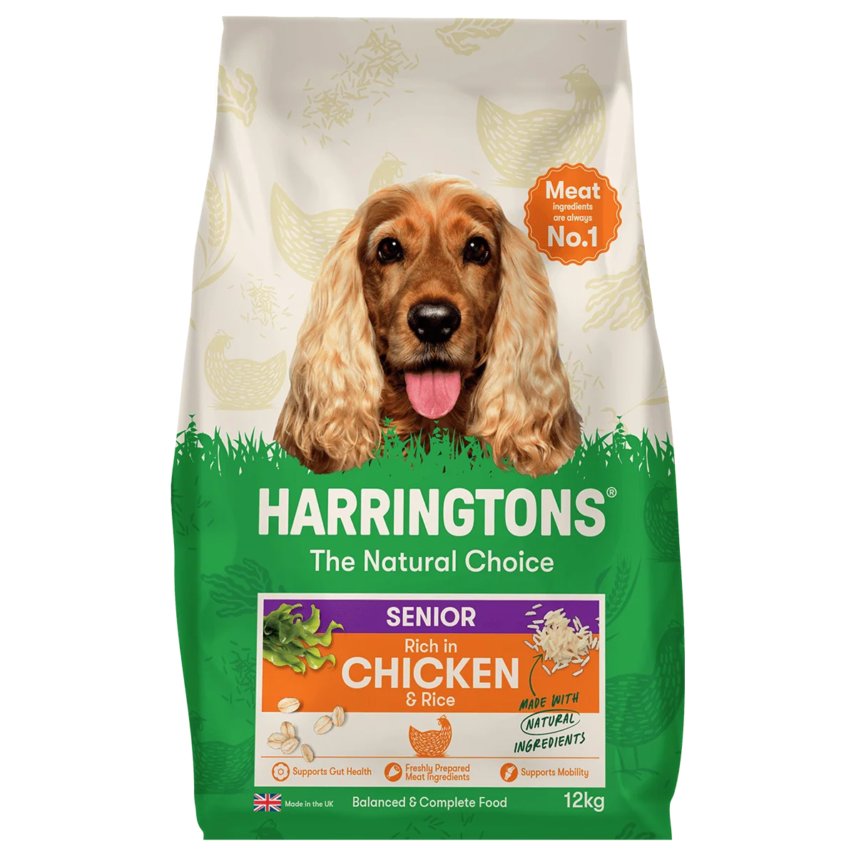 Harringtons Dry Senior Dog Food Rich in Chicken & Rice 12kg