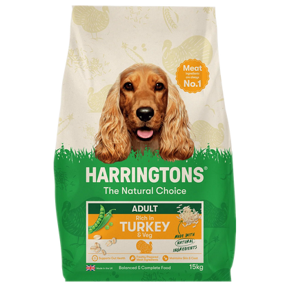 Harringtons Dry Adult Dog Food Rich in Turkey & Vegetables 15kg