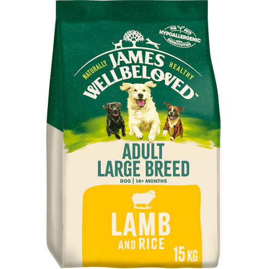 James Wellbeloved Adult Large Breed Lamb & Rice 15kg