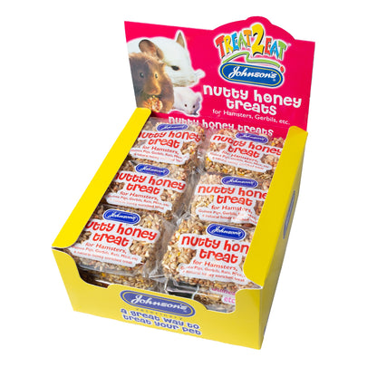Johnson's Veterinary Nutty Honey Treats for Hamsters, Gerbils Pack of 24
