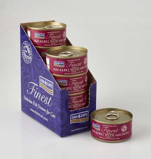 Fish4Cats Cans Mackerel with Anchovy 70g x 10