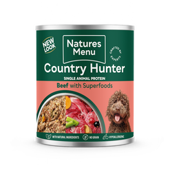 Country Hunter Dog Food Beef with Superfoods Can 6 x 600g
