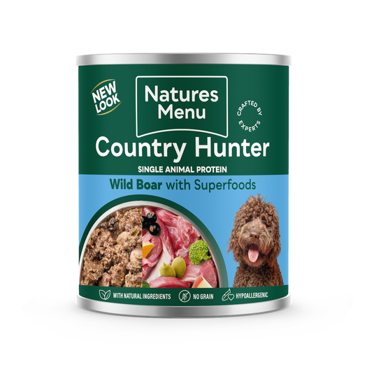 Country Hunter Dog Food Wild Boar With Superfoods Can 6 x 600g