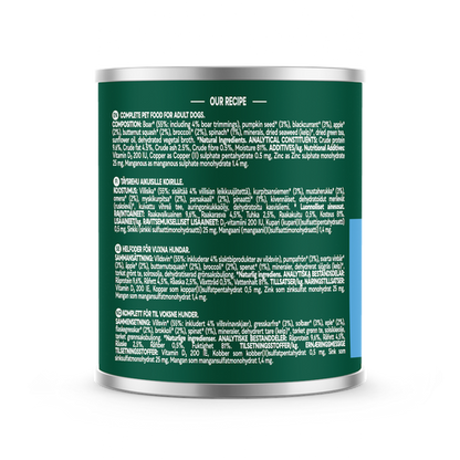 Country Hunter Dog Food Wild Boar With Superfoods Can 6 x 600g