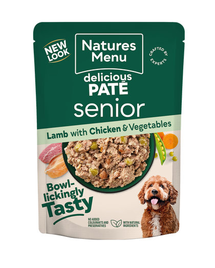 Natures Menu Pate Pouch Original Senior Lamb with Chicken 8 x 300g