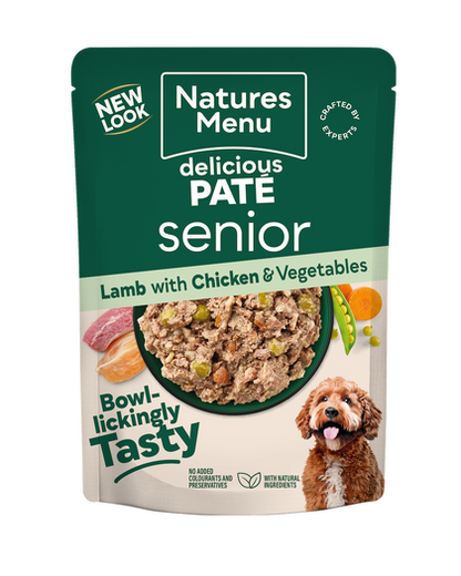 Natures Menu Pate Pouch Original Senior Lamb with Chicken 8 x 300g