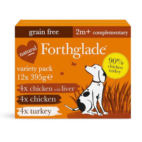 Forthglade Adult Dog Tray - Just Poultry Multicase 12 x 395g