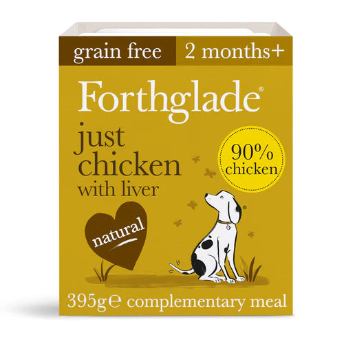 Forthglade Adult Dog Tray Just Chicken with Liver 18 x 395g
