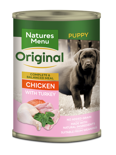 Natures Menu Original Dog Can Junior Chicken With Turkey 12 x 400g