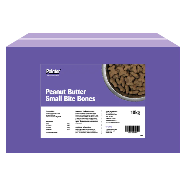 Pointer Peanut Butter Small Bite Bones 10kg - Free P&P