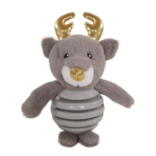 Rosewood Cupid & Comet Christmas Rubber Belly Silver Reindeer Dog Toy