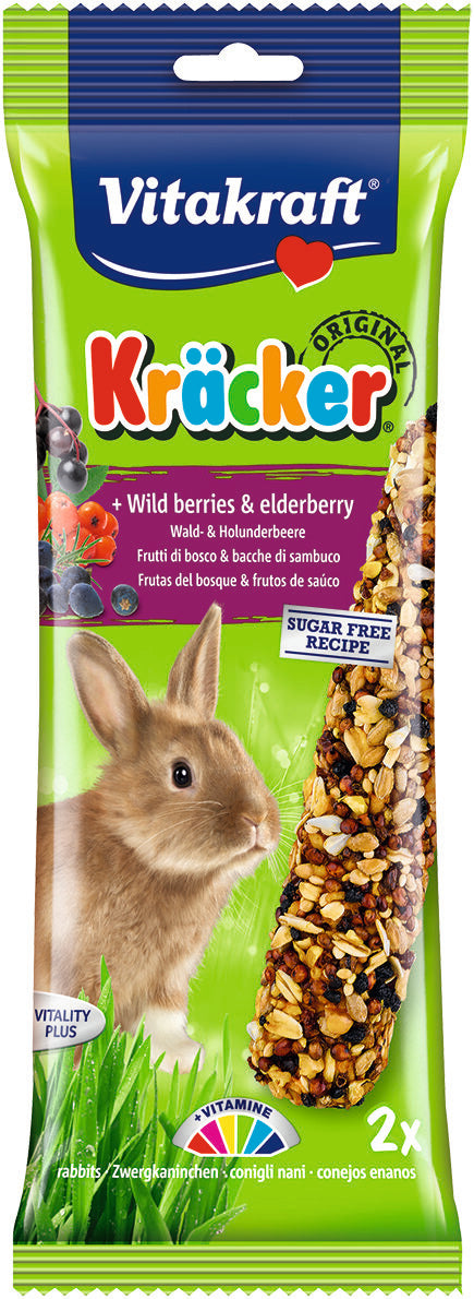 Vitakraft Rabbit Wild Berries & Elderberry Kräcker 112g - Case of 5