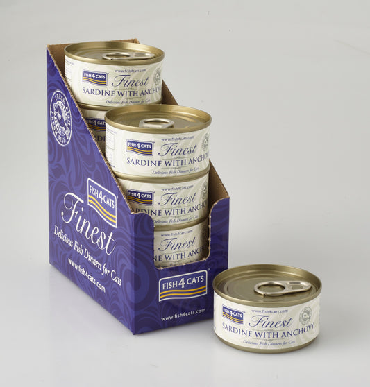 Fish4Cats Cans Sardine with Anchovy 70g x 10