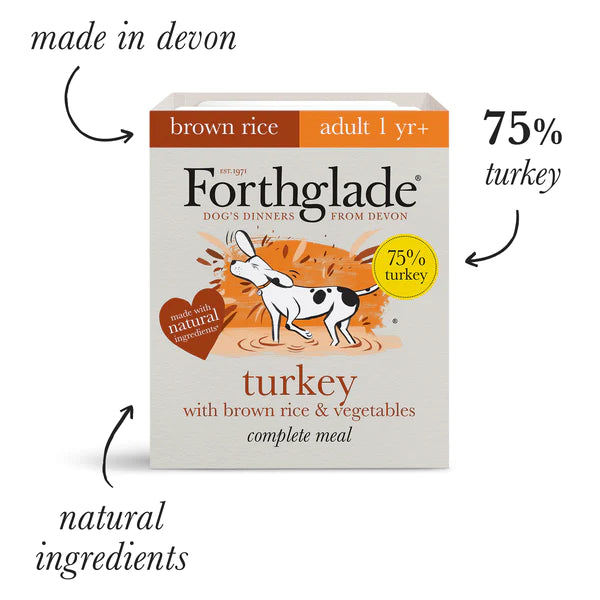 Forthglade Complete Meal Adult Turkey With Brown Rice Veg 18 x 395g