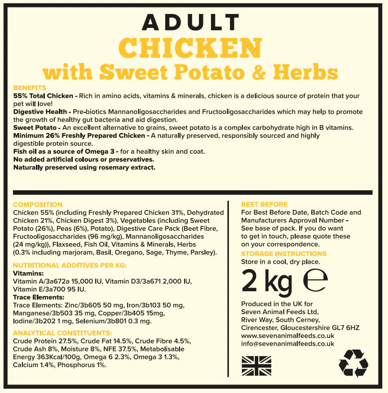 Seven Dog - Adult Chicken with Sweet Potato and Vegetables Grain Free