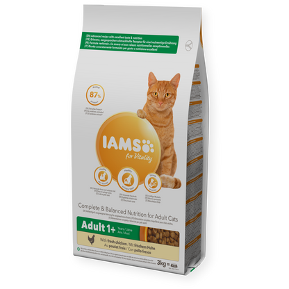 Iams Cat For Vitality Adult Cat Food With Fresh Chicken For Adult Cats