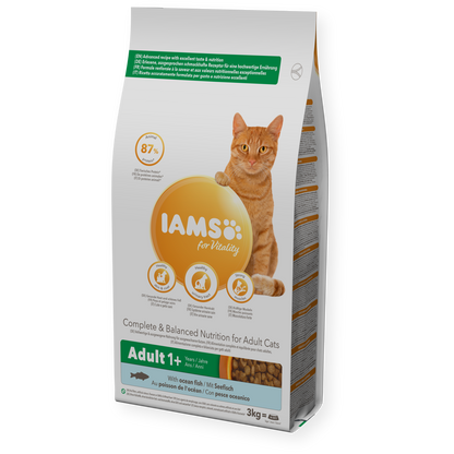 Iams Cat For Vitality Adult Cat Food With Ocean Fish Adult Cats