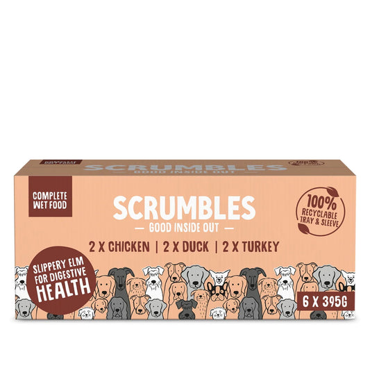 Scrumbles Wet Dog Food Meat Variety Pack 6 x 395g