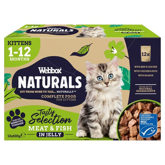 Webbox Natural Pouches For Kittens 5 x 12 x 100g