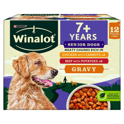Winalot Meaty Chunks Senior Mixed In Gravy Beef And Chicken Wet Dog Food Pouch