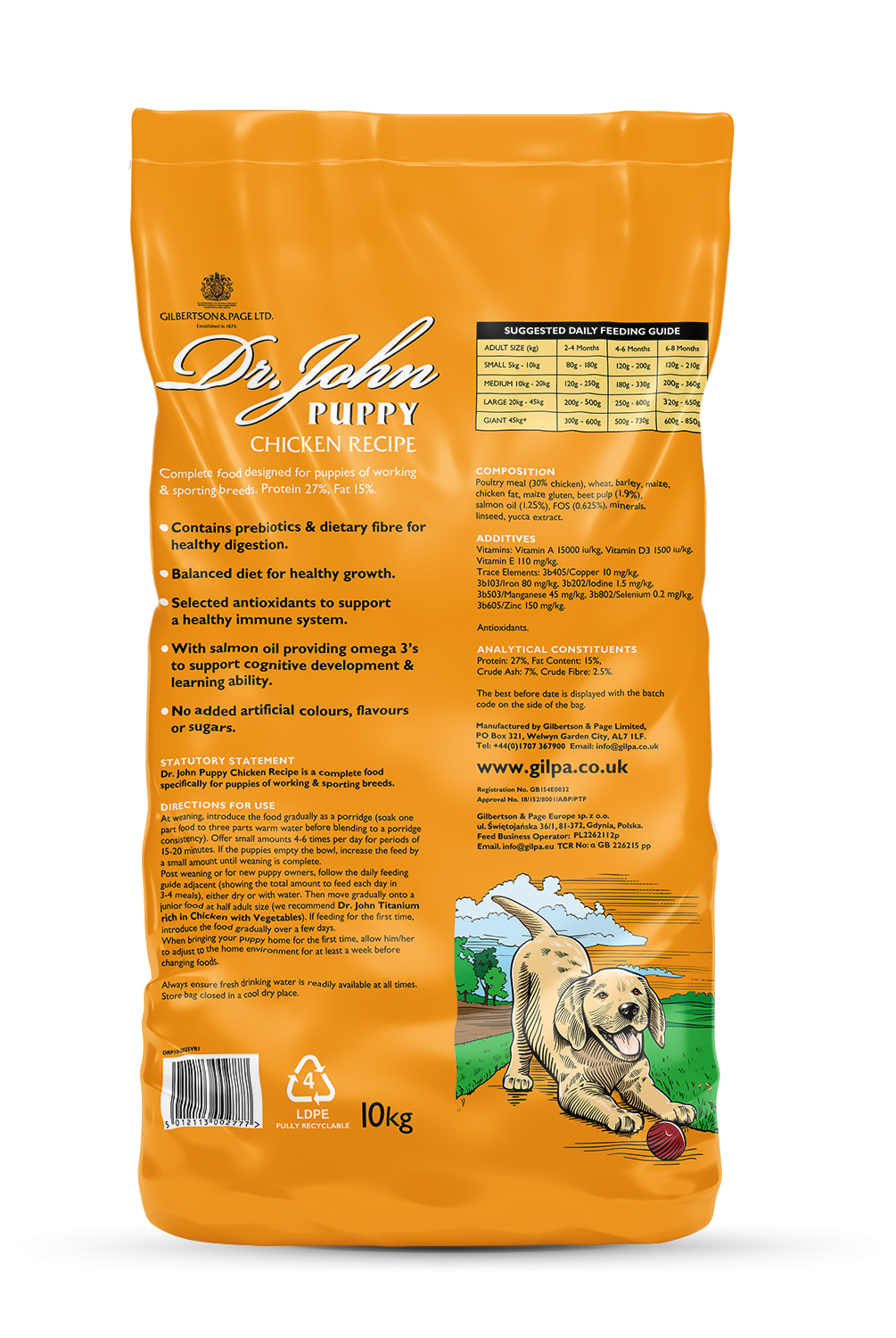 Dr John Puppy Chicken Recipe 10kg