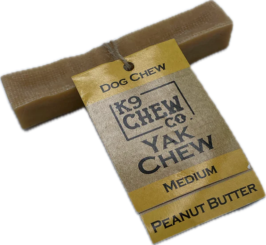 K9 Chew Co. Yak Cheese Chew PEANUT BUTTER Medium - Case of 5