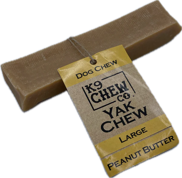 K9 Chew Co. Yak Chew PEANUT BUTTER Large - Case of 5