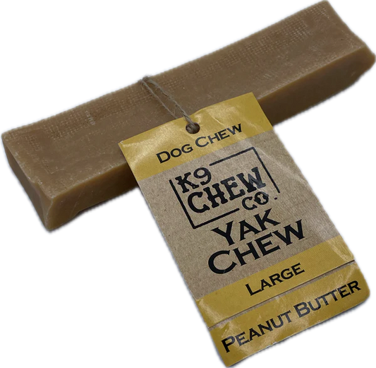 K9 Chew Co. Yak Chew PEANUT BUTTER Large - Case of 5